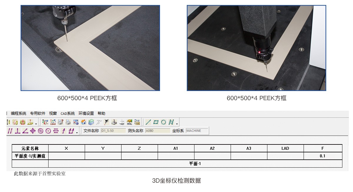 高平面度大尺寸PEEK方框